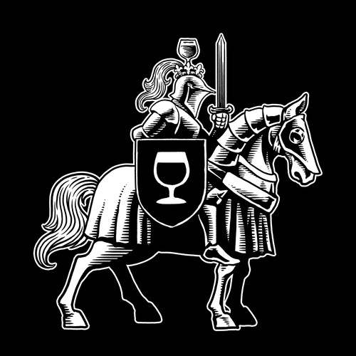 t shirt design for pub in texas with medieval theme