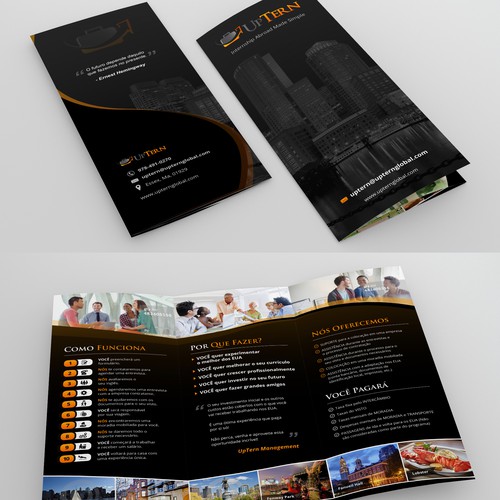 Create a brochure to attract young professionals going abroad