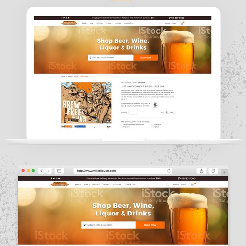 Beer Landing page Design