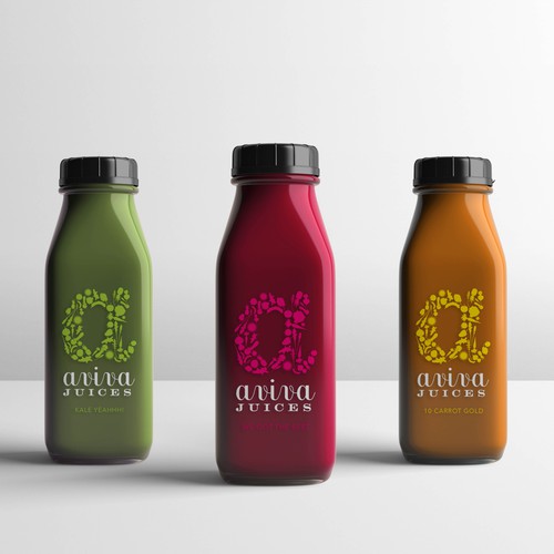 Logo and label design for pressed juices