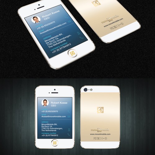 iPhone business card
