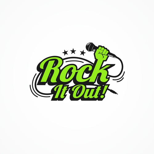 Be Legendary. Develop the logo and B-Card for Rock It Out! Music School.