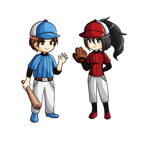Character Design for a Japanese Baseball AR app