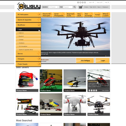 Website design for a toy business
