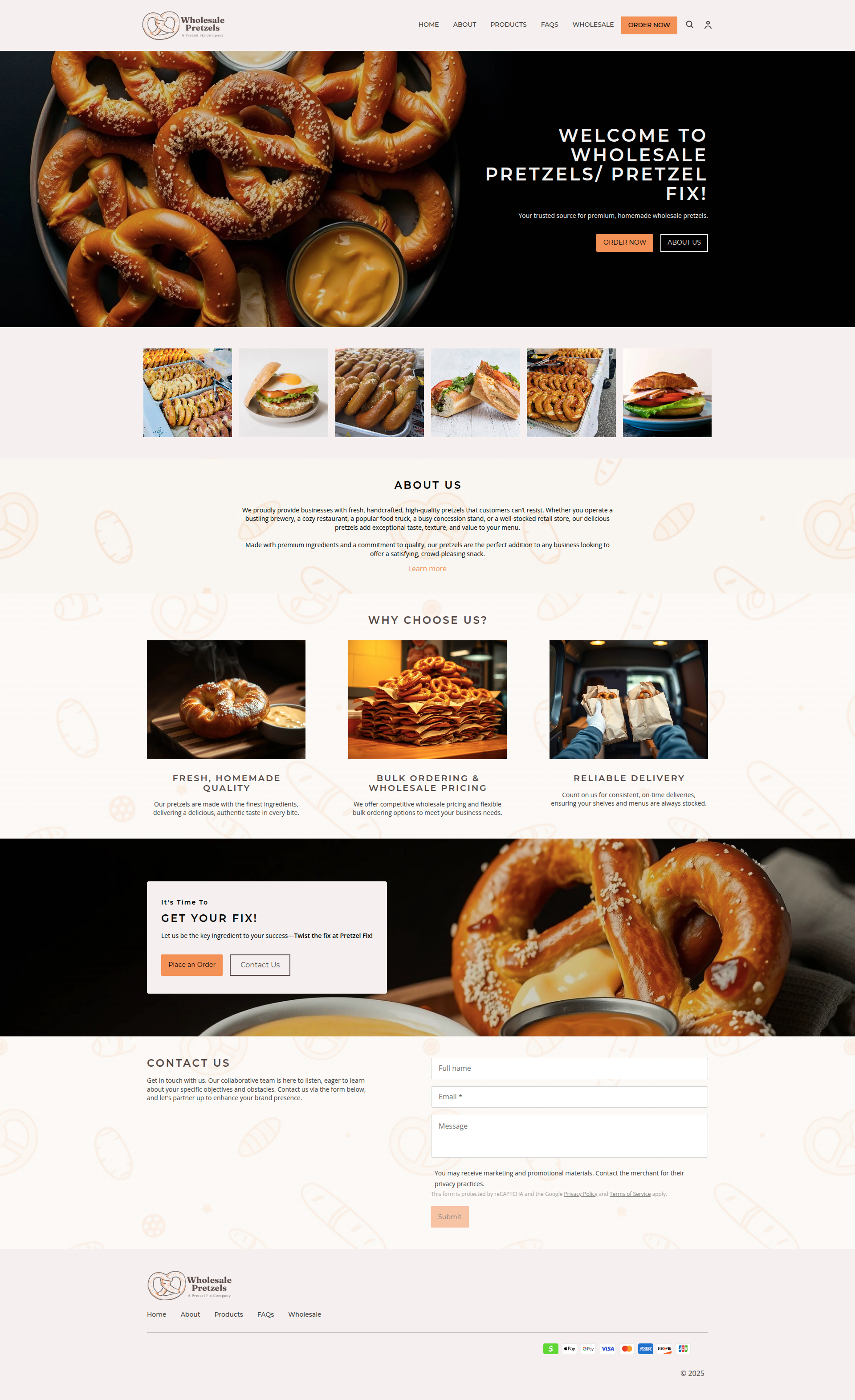 Site needed for wholesale pretzels.  Wholesalepretzels.com