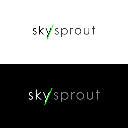 sky sprout logo concept