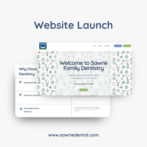 Website Desin for Sawrie Family Dental