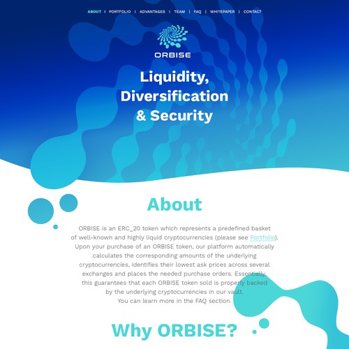 Landing page for ORBISE