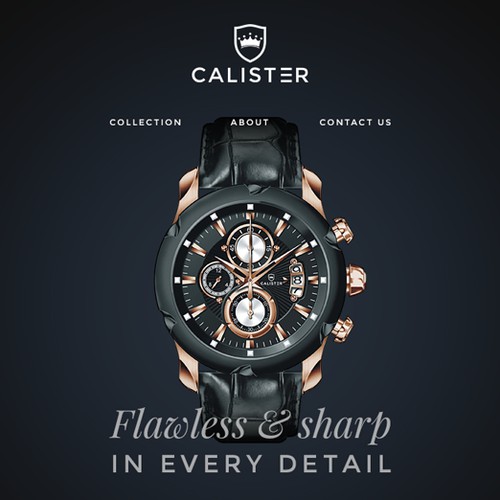 Calister - Website for Fashion Watch Company