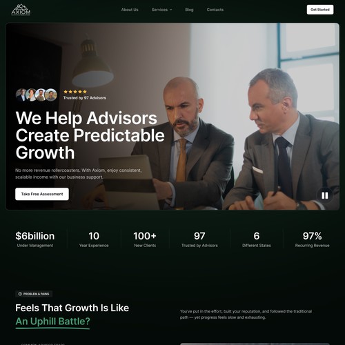 Wesite design for financial advisor