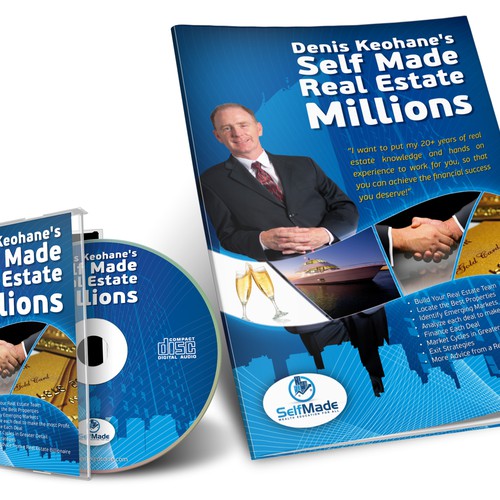 Denis Keohane's  Self Made Real Estate Millions needs a new packaging or label design