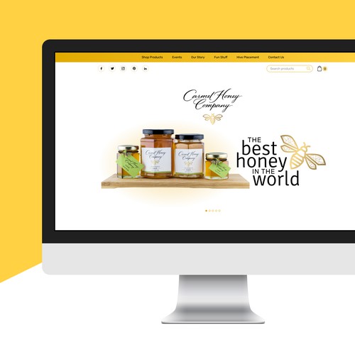 Classy website for Carmel Honey