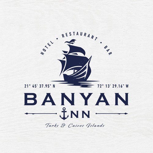 Identity for a nautical hotel & restaurant located in Turks,  Caicos Islands