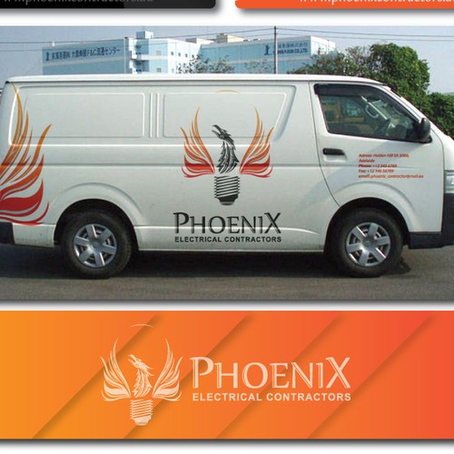 Create an exceptional design for an inovative electrical company.