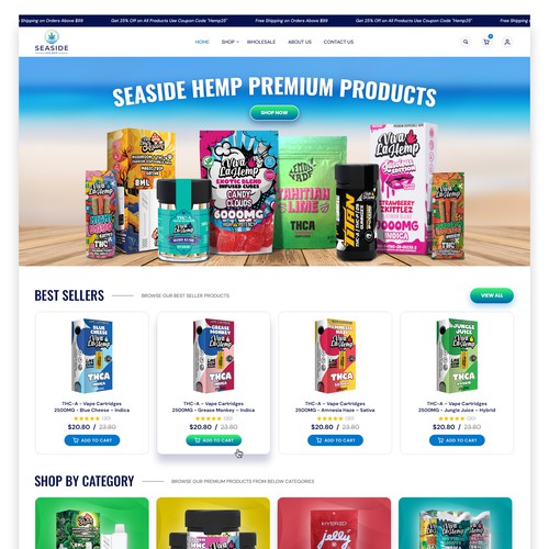 Hemp E-Commerce Website Concept