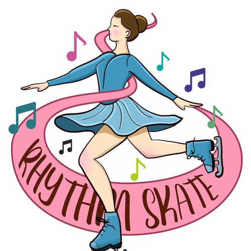 Figure Ice skate Dancer and music