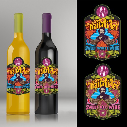 Design a fun "Beer Style" wine bottle label