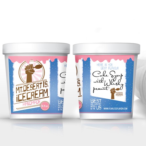 Mt.Dezertis, handmade ice-cream, label design