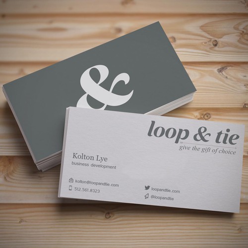 Business card for Loop & Tie