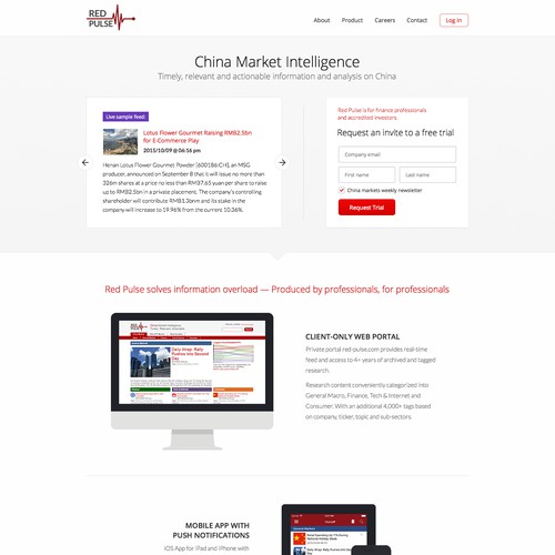Red Pulse Landing Page