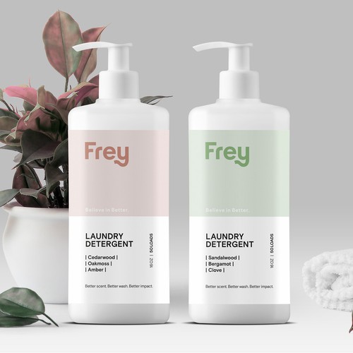 Laundry and Personal Care brand - label design