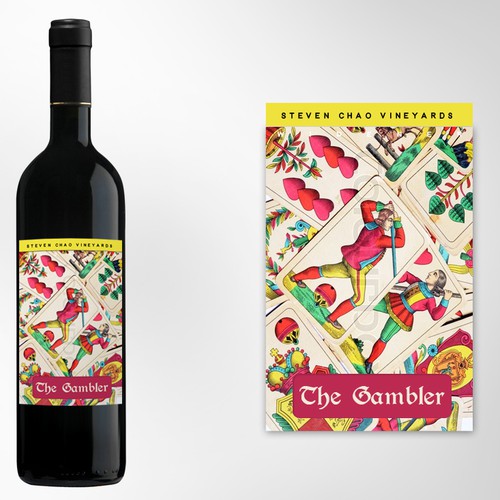 Design a wine bottle label