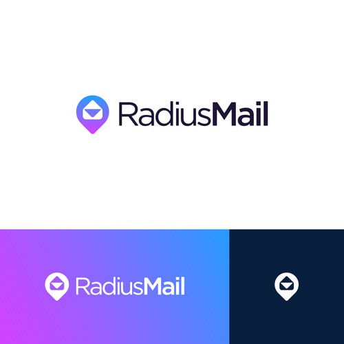 Modern logo for a postcard mailing company.