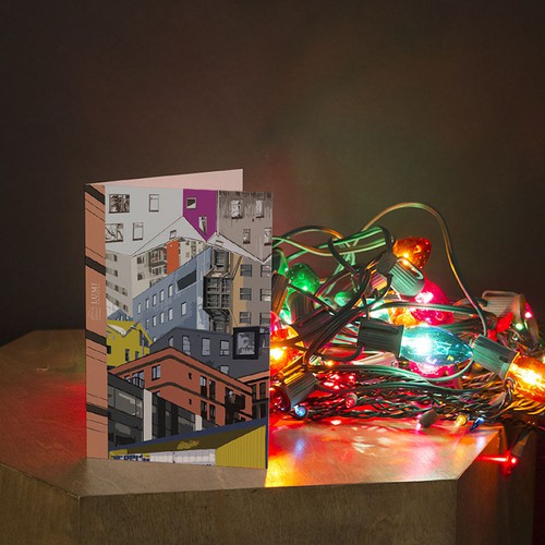 architectural christmas greeting card