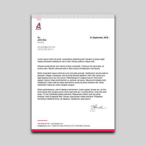 Letterhead design