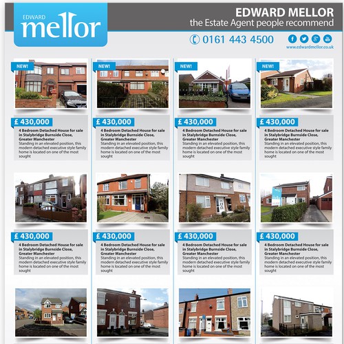 State of the Art newspaper advert design for Estate Agent