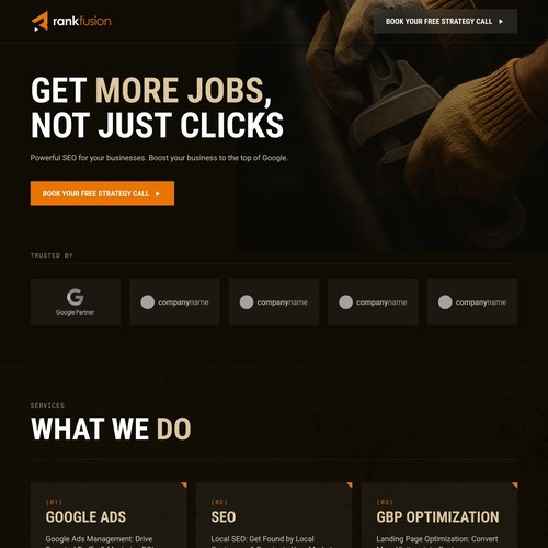 A high-conversion landing page: Results-driven marketing for plumbers
