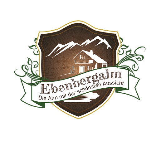 Logo for a restaurant/hostel in the Alps