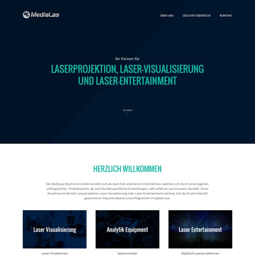 Homepage Design Electronics Company