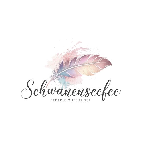 Logo for - Artist specializing in painting swans and skies.