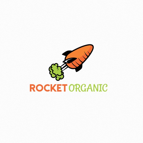 Vibrant logo for Rocket Organic