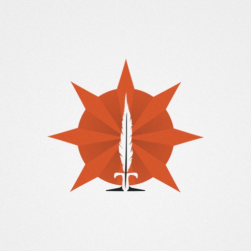 Sword and feather sticker