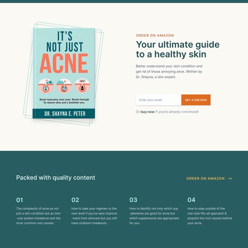 Book landing page