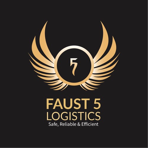 Logistics company, F and 5 combined as 1 sophisticated symbol