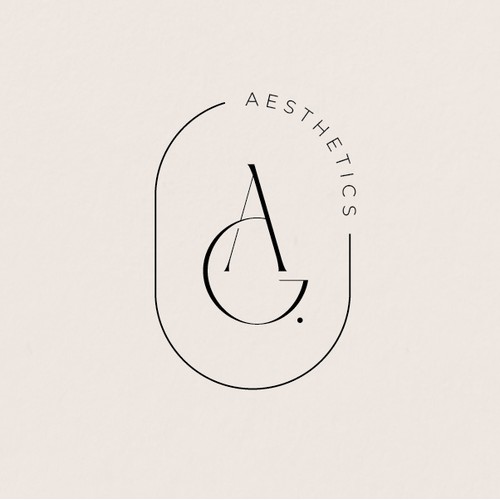 Initial / monogram logo for AG AESTHETICS