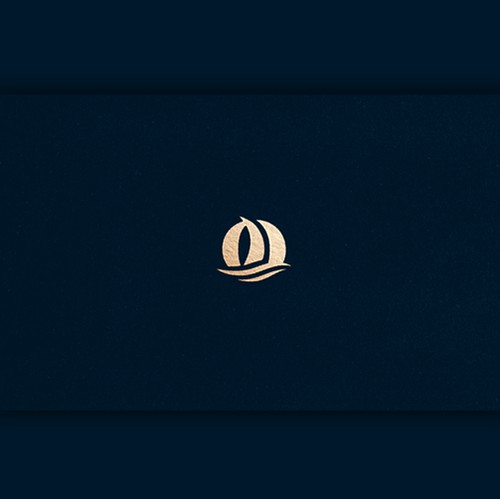 Unique logo design representing sailing boat inside the letter O.