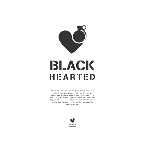 Black Hearted Logo