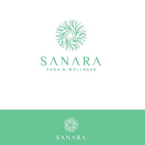 Logo for a yoga/wellness center