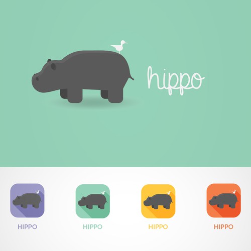 Logo for mobile app - "Hippo"