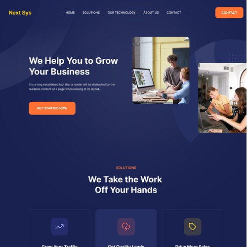 Landing Page Design For A Software Company 