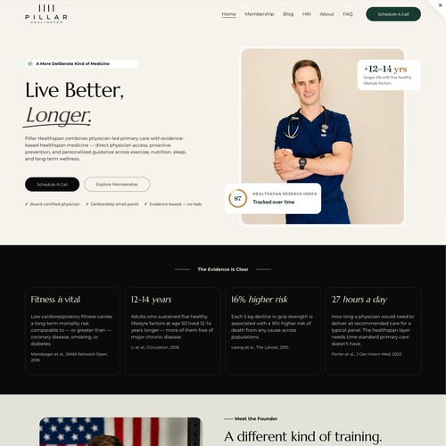 Custom Squaresapce website for Pillar Healthspan