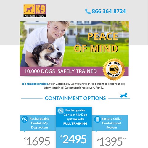 Modern Design for a Marketing email - Electric Dog Fence 