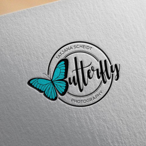 Creative logo for butterfly photografy