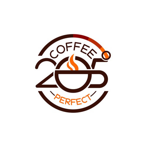 Abstract badge for a Coffe Brand