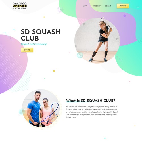 Squash_Club_Web_Page_Design