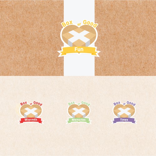 Logo design for "box of good" fundraising